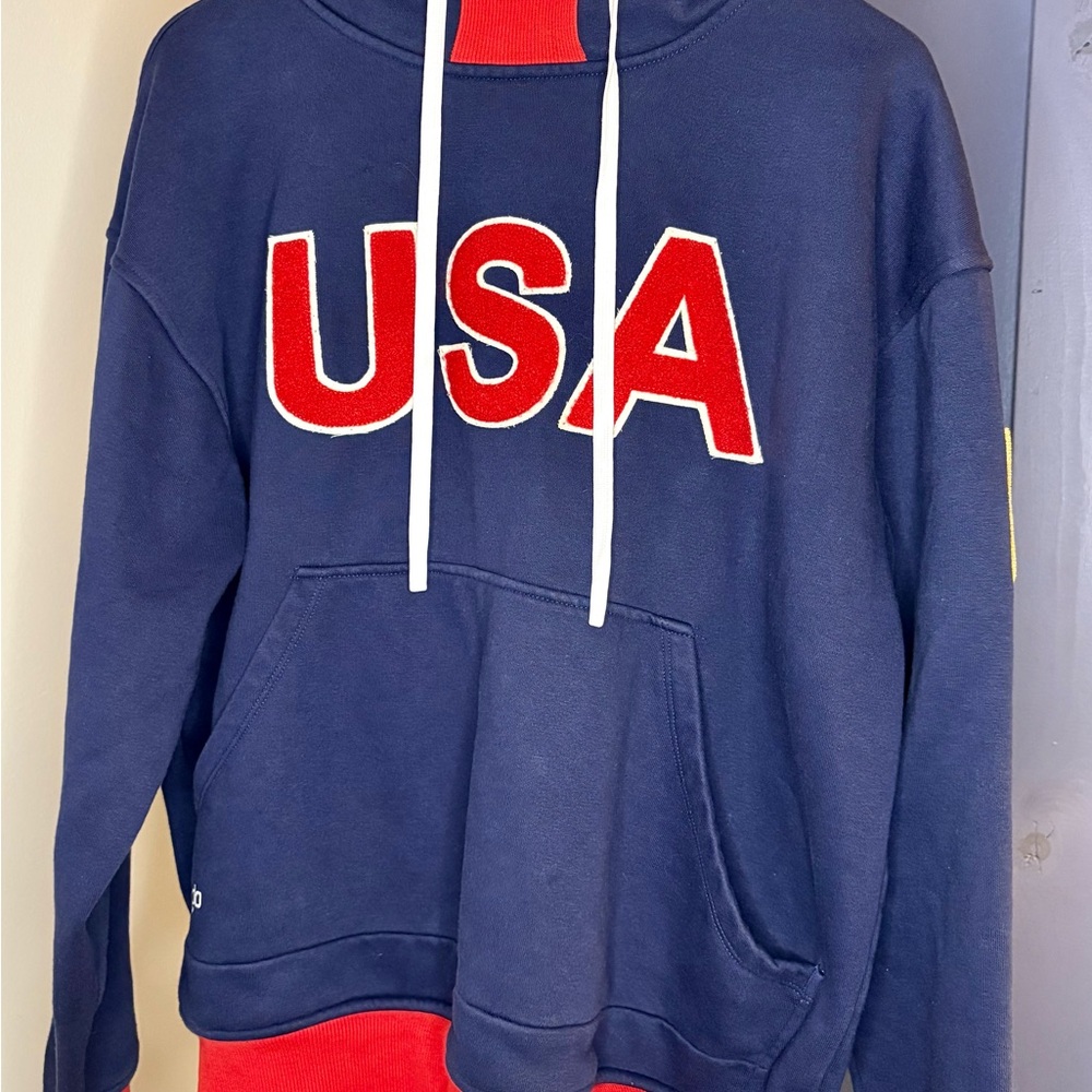 USA Navy Blue Hoodie Sweater